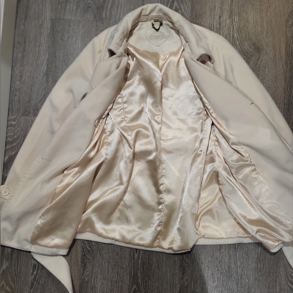 JOU JOU cream double breasted peacoat - Picture 9 of 16